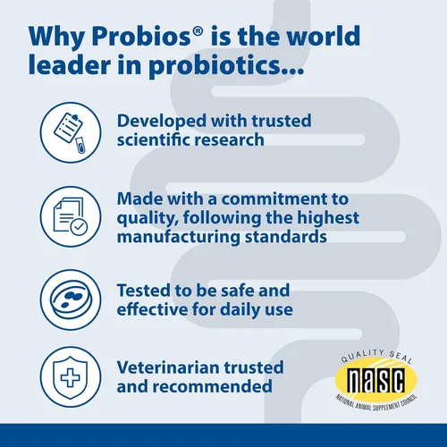 Vista 8 de Probios Masticables suaves para perros, suplemento probiótico diario para la salud intestinal, digestión y apoyo inmunológico, razas medianas