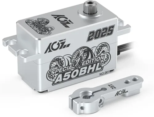 Vista 14 de AGFRC 19 kg de bajo perfil impermeable RC-Winch-Servo - 0.073s de alta velocidad, engranaje de metal CNC completo, servo inteligente programable sin