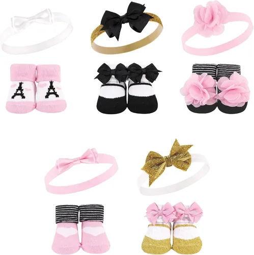 Vista 16 de Hudson Baby Conjunto de regalo de diadema y calcetines para niña