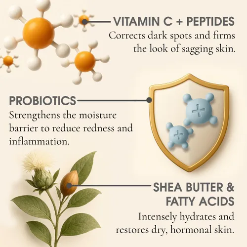 Vista 4 de Glowbiotics Crema antienvejecimiento multiiluminadora probiótica: hidratante y reafirmante hidratante, calma y repara la piel con antioxidantes