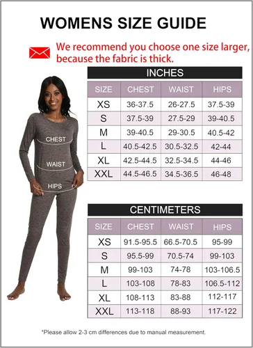 Vista 7 de Nutria Womens Thermal Underwear Set Heavyweight