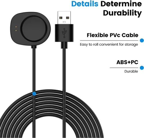 Vista 2 de Cargador de repuesto diseñado para Amazfit T-Rex 3, 3 Pro Charger, para Amazfit Bip Max/Active Max/Cheetah 2 Pro/T-Rex Ultra 2/Balance 2
