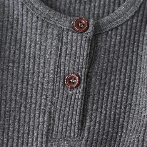 Vista 94 de Mameluco unisex de manga corta para bebé recién nacido, con botones, de una pieza, ropa de color sólido