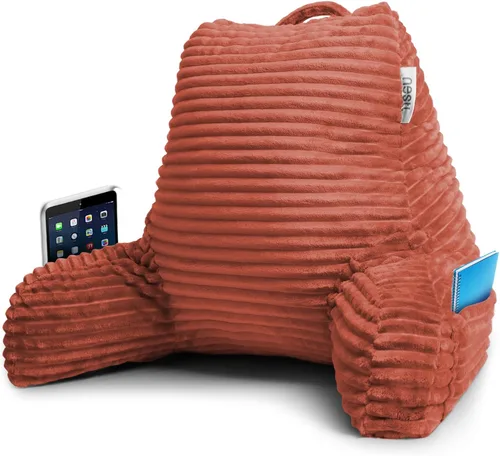 Vista 14 de Nestl Almohada de lectura para niños y adolescentes con espuma viscoelástica triturada, almohadas de respaldo de felpa de corte lujoso para leer