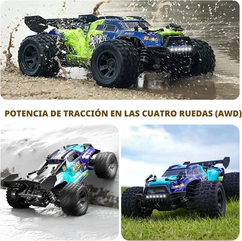 Vista 6 de Coche a control remoto todo terreno a escala 1:18 para adultos, 40+KM/H, camión de control remoto todoterreno 4WD de alta velocidad con 2