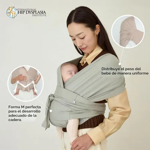 Vista 2 de Portabebés Konny Flex SoftBreeze con soporte para la cabeza - Eslinga envolvente para bebé ajustable, fácil de usar, perfecta para bebés recién