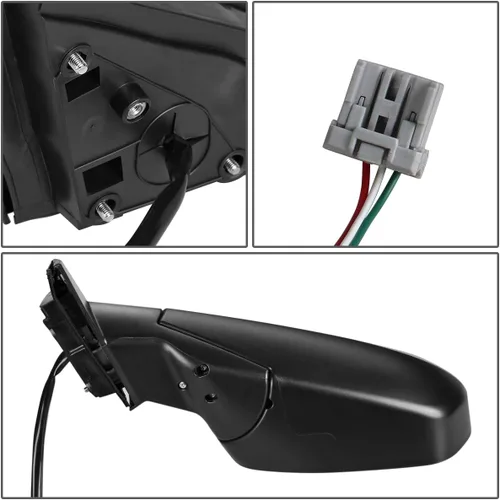 Vista 4 de DNA Motoring OEM-MR-HO1320226 Espejo retrovisor lateral izquierdo con alimentación, estilo de fábrica
