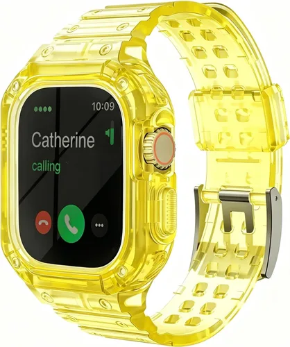 Vista 12 de Compatible con Apple Watch Band transparente de 1.929 in 1.811 in 1.772 in 1.732 in 1.654 in 1.614 in 1.575 in 1.496 in para mujeres y hombres