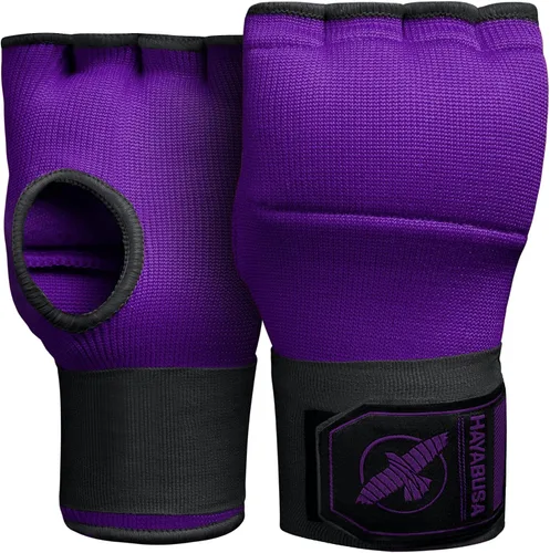 Vista 8 de Hayabusa Guantes de mano de gel rápido para boxeo Slip-On Design, Padded Knuckle Protection, Hook and Loop Closure, Muay Thai Kickboxing, Men and