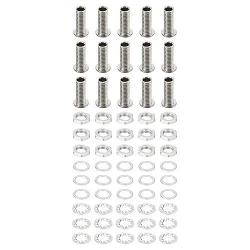 Vista 8 de PATIKIL Tornillos huecos de cabeza redonda M8x12mm, 4 en 1/60 piezas con orificio pasante con tuerca hexagonal y junta