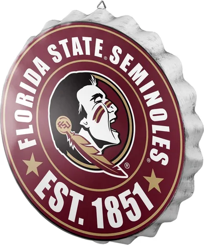 Vista 3 de foco Cartel de pared colgante con tapa de botella de metal con logotipo del equipo Texas A&M Aggies