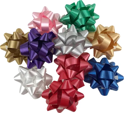 Vista 6 de MMvolesy Regalos de confeti de Navidad, cajas de estrellas, lazos de estrellas, esplendoreta, Navidad, día de San Valentín, lazos autoadhesivos