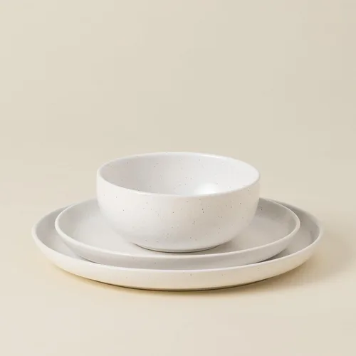 Vista 17 de Casafina Juego de 5 piezas de gres de placa, verde de alcachofa Pacifica, plato de cena, plato de ensalada, cuenco de pasta, cuenco de cereales