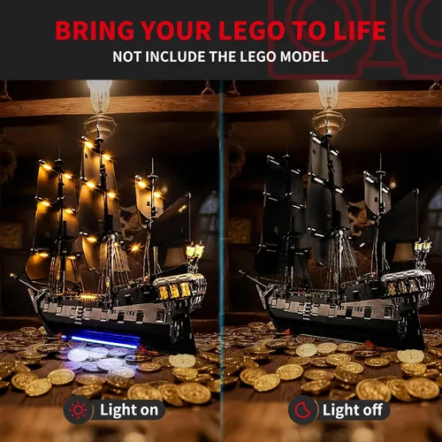 Vista 2 de BRIKSMAX Kit de luces diseñado para el barco pirata del capitán Jack