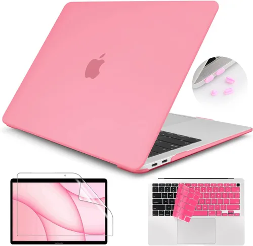 Vista 13 de Teryeefi Funda para MacBook Air 13 pulgadas Case 2021 2020 2019 2018 A2337 M1 A2179 A1932, carcasa rígida esmerilada, cubierta de teclado