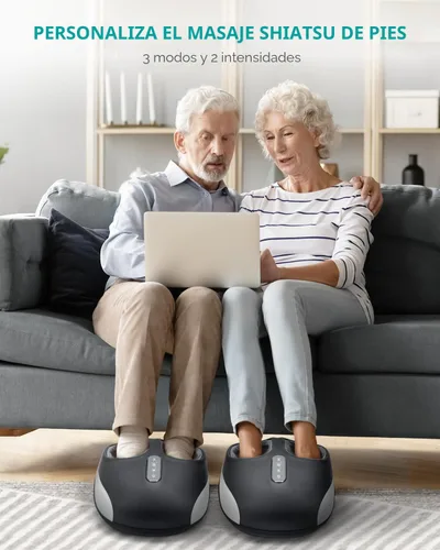 Vista 5 de Nekteck - Máquina masajeadora de pies con calor, masaje de pies Shiatsu para fascitis plantar y neuropatía, herramientas de masaje elegibles