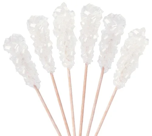 Vista 2 de Dryden & Palmer (Rose's ) White Rock Candy Demitasse Sticks Blanco 100