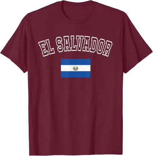 Vista 16 de Camiseta vintage con diseño de la bandera de El Salvador