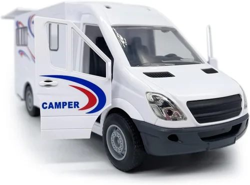 Vista 3 de Juguetes para autocaravana de juguete para niños modelo de automóvil de juguete vehículo recreativo vacaciones viajes aventura alimentado por