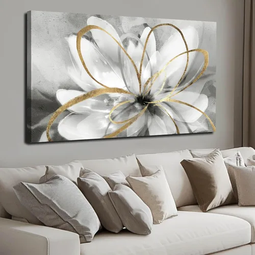 Vista 15 de SOUGUAN Cuadros de Arte en Blanco y Negro Abstractos Colgantes de Pared Decoración Obra de Arte Moderna 20"X40" Decoraciones de Pared