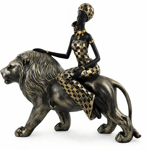Vista 12 de Lescafita Escultura de Elefante Africano Dorado, Exquisita Decoración Animal para el Hogar, con Bandeja de Almacenamiento en la Parte Superior