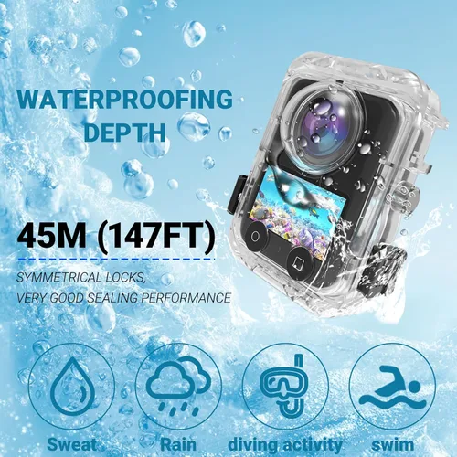 Vista 2 de Funda impermeable para DJI Osmo 360 (funda de buceo Osmo 360 - Base magnética)
