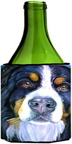 Vista 2 de Caroline's Treasures 7337LITERK Luca The Bernese Mountain Dog Botella de vino Hugger Botella Enfriador de Frigorífico Funda Abrazador Lavable a