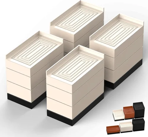 Vista 13 de Elevadores de Muebles, Tclouda Soportes para Cama/Sofá/Escritorio/Mesa/Patas de Silla/Refrigerador de 1.5, 3 y 4 Pulgadas, Bloques Ajustables