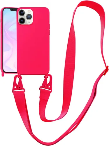 Vista 35 de Funda compatible con iPhone 8 Plus, iPhone 7 Plus/6 Plus/6S Plus con cordón, funda cruzada para iPhone con correa ajustable de silicona para iPhone