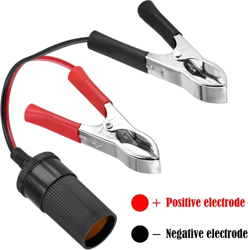Vista 4 de Enchufe para encendedor de cigarrillos de coche, clip de cocodrilo para encendedor de cigarrillos de automóvil, enchufe hembra a clip de cocodrilo