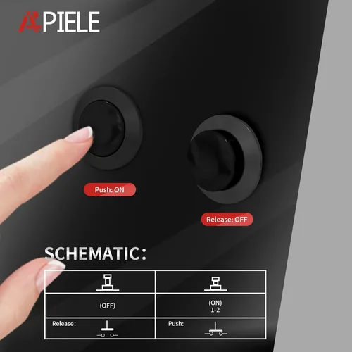 Vista 3 de APIELE Interruptor de botón momentáneo R13-507 SPST 0.630 in Interruptor redondo 3A 250V/6A 125V AC 2 Pin NO con cable pre-soldado 6Pcs (negro)