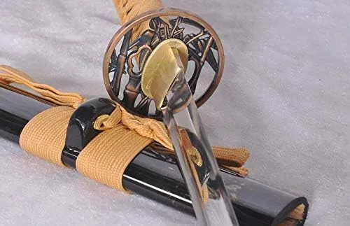 Vista 8 de Espada GLW 41''japonés Samurai espada Katana 1060 alto carbono Tang Blade Sharp