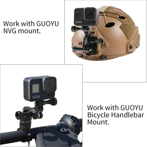 Vista 5 de Adaptador de montaje de rótula de rotación de 360 grados de aleación de aluminio, accesorios de extensión de pivote de montaje de brazo giratorio