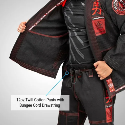 Vista 6 de Hayabusa Goorudo 3 Gold Weave Jiu Jitsu Gi