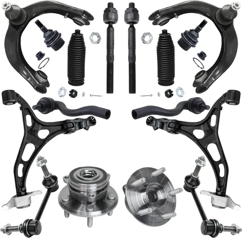 Vista 12 de Detroit Axle - Kit de suspensión delantera 4WD para Nissan Frontier Pathfinder Xterra, 2 cubos de rodamientos de ruedas, 2 brazos de control