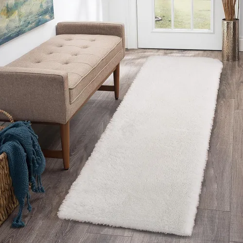 Vista 20 de CAROMIO Alfombra Corredor Esponjosa para Dormitorio Sala de Estar 2x6 Pies, Alfombras de Área Shag Alfombra de Felpa Suave Gruesa Larga de Piel Tie