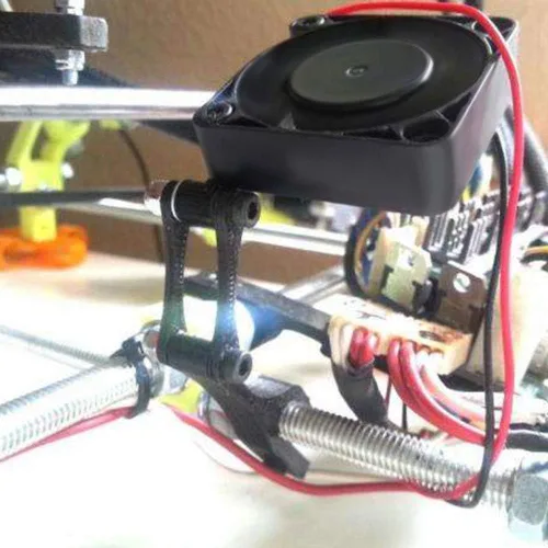 Vista 7 de UMLIFE Ventilador de enfriamiento de impresora 3D de 1.575 in x 1.575 in x 0.394 in, ventilador de ventilador de rodamiento de aceite DC 12V