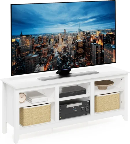 Vista 18 de Furinno Clásico Moderno Soporte de TV para Sala de Estar, Centro de Entretenimiento con Estantes Abiertos, para Televisores de hasta 60 Pulgadas