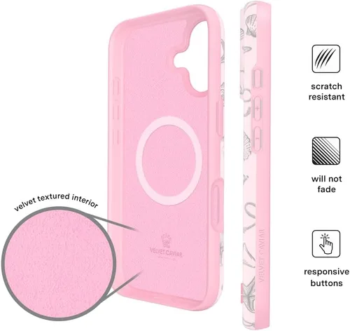 Vista 931 de VELVET CAVIAR Funda para iPhone 15, compatible con MagSafe, probada contra caídas de 10 pies, fundas protectoras de diseño, leopardo color rosa