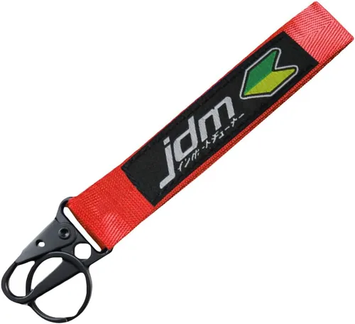 Vista 5 de Q1-TECH, llavero bordado etiqueta de automóvil motor de automóvil, grillete compatible con llavero JDM AS F#CK JAF