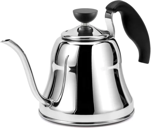 Vista 13 de Hervidor de café para estufa, hervidor de cuello de cisne premium, tetera para verter café y té, tetera de estufa, calentador de agua caliente