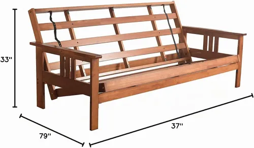 Vista 2 de Kodiak Futons Monterey - Marco para futón, sin cajones, Barbados