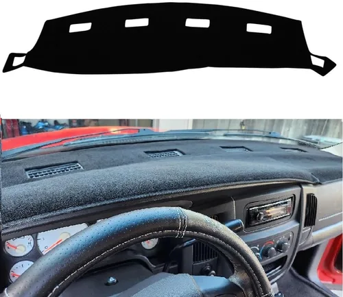 Vista 10 de Cubierta del Tablero Alfombrilla Tapete Compatible con Dodge Ram 1500 2500 3500 de 1998 1999 2000 2001 (Negro)