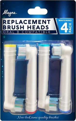 Vista 2 de Cabezales de repuesto profesionales para cepillos de dientes blancos con blanqueamiento 3D, compatible con cepillo de dientes eléctrico Oral-B