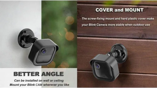 Vista 4 de Nuevo Blink - Soporte de pared para cámara para exteriores, montaje ajustable de 360° y carcasa protectora a prueba de clima con módulo Blink Sync
