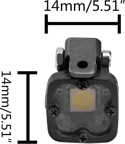 Vista 6 de Luz LED para parachoques de control remoto con cubierta cuadrada compatible con Traxxas TRX-4 Axial SCX10 90046 D90 CC01 Wraith Redcat Gen8 1/10 RC