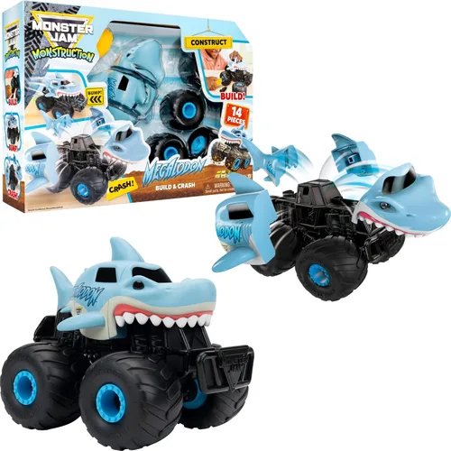 Vista 11 de Monster Jam™ Monstruction Build & Crash Grave Digger™ - Vehículo para construir de 8 pulgadas con 14 piezas y destornillador