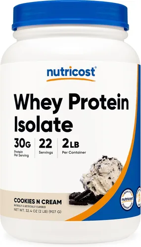 Vista 18 de Nutricost Polvo aislado de proteína de suero (masa de pastel, 2 libras)