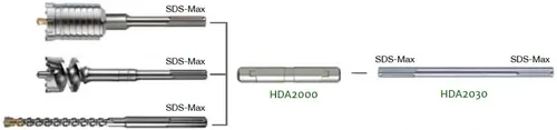 Vista 2 de Alfa Tools Sistema adaptador de taladro de martillo HDA2000