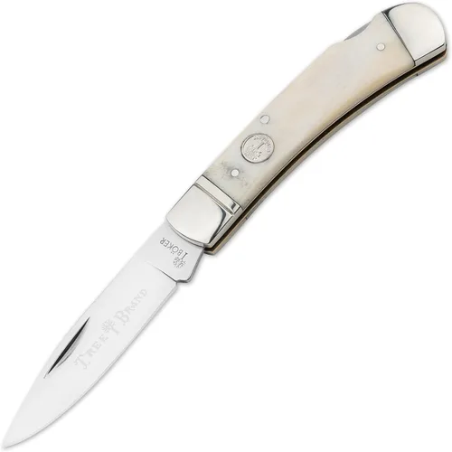 Vista 7 de Böker Lockback - Cuchillo de bolsillo de 2.95 pulgadas, ciervo auténtico, serie tradicional 2.0, fabricado en Alemania